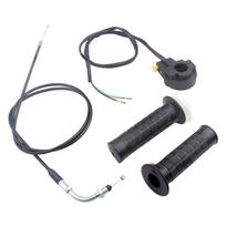 22 mm sukamoji droselio rankenėlė ir troselis 2 taktų varikliui 80cc 60cc 50cc mini dviračiui Droselio troselis Akceleratoriaus rankenėlės 1
