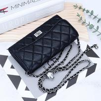 Genuine Leather Caviar Crossbody Bags For Women Diamond Quilted Small Shoulder Bag With Ball Chains Lock Handbag Silver-tone Purse No Logo juoda