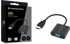 HDMI - VGA adapteris Conceptronic 1080P Juoda 25 cm