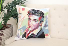 Textile Idea dvipusis pagalvės užvalkalas Elvis Presley, 45x45 cm, 1 vnt.