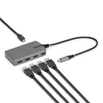 StarTech.com 4-Port USB-C Hub, 5Gbps, Bus Powered, USB-C to 4x USB-A Hub with USB-C Power Delivery Input, 30cm Host Cable, Portable Desktop/Laptop USB Hub