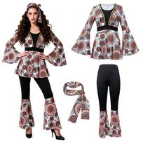 Couple 70s/80s Hippie Disco Carnival Costume Set M