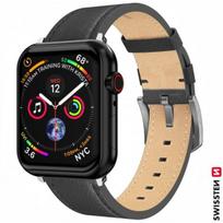 Swissten Leather Strap Apple Watch 42 / 44 / 45 / 49mm Black