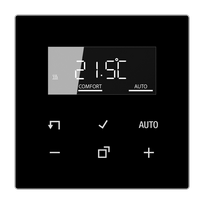 JUNG LS serijos termostatas programujamas, juodos spalvos TRDLS1790SW