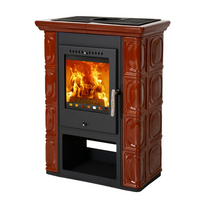 Plieninė krosnelė Thorma Bolghorm, su keramika, 10.5kW, Tamsiai rudos spalvos