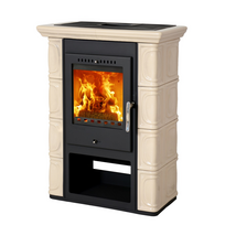 Plieninė krosnelė Thorma Bolghorm, su keramika, 10.5kW, Kapučino spalvos