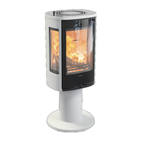 Plieninė krosnelė Nibe Contura C886G:2 Style, balta, 3 - 7 kW