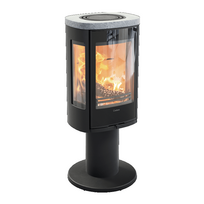 Plieninė krosnelė Nibe Contura C886G:3 Style, juoda, 3 - 7 kW