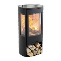 Plieninė krosnelė Nibe Contura C856:2 Style, juoda, 3 - 7 kW