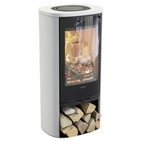 Plieninė krosnelė Nibe Contura C810G:1 Style, balta, 3 - 7 kW