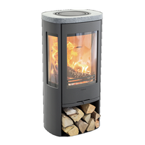 Plieninė krosnelė Nibe Contura C856:3 Style, pilka, 3 - 7 kW