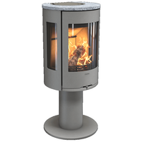 Plieninė krosnelė Nibe Contura C586:3 Style, pilka, 3 - 7 kW