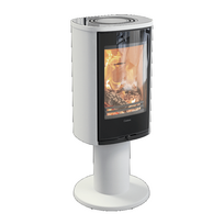 Plieninė krosnelė Nibe Contura C870G:2 Style, balta, 3 - 7 kW