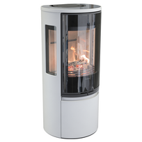 Plieninė krosnelė Nibe Contura C510:2 G Style, balta, 3 - 7 kW