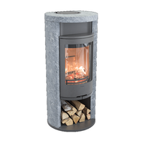 Plieninė krosnelė Nibe Contura C620T:1, pilka, 3 - 9 kW