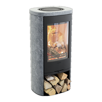 Plieninė krosnelė Nibe Contura 820T, juoda, 3 - 7 kW