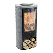 Plieninė krosnelė Nibe Contura 820TG, juoda, 3 - 7 kW
