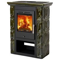 Plieninė krosnelė Thorma Borgholm, žalia, 3.5 - 10.5 kW