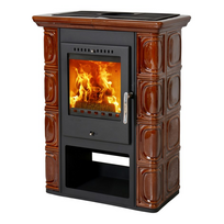 Plieninė krosnelė Thorma Borgholm, 3.5 - 10.5 kW, riešutmedžio spalvos