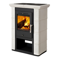 Plieninė krosnelė Thorma Borgholm, 3.5 - 10.5 kW, dramblio kaulo spalvos