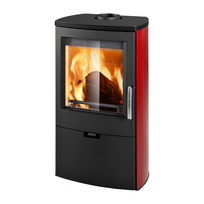Plieninė krosnelė Thorma Falun II, bordo, 4 - 12 kW