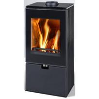 Plieninė krosnelė Thorma Cremona Top, su keramika, 4 - 12kW, Juodos spalvos keramikos apdaila