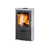 Plieninė krosnelė Thorma Falun Serpentino, juoda, 4 - 12 kW