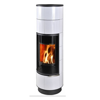 Plieninė krosnelė Thorma Delia Ceramic Plus, 3.8 - 11.2 kW, Su balta keramikos apdaila