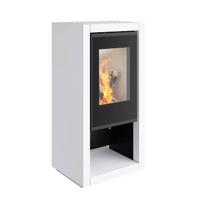 Plieninė krosnelė Spartherm Ambiente A7, 4.5 - 7.7 kW, Baltos spalvos
