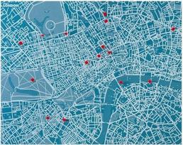 Palomar Sienų dekoracijos Pin City Londonas žydros spalvos