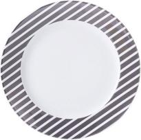 Ćmielów Design Studio Lėkštė Cosmopolitan Mix & Match juodos juostelės 26 cm