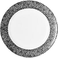 Ćmielów Design Studio Lėkštė Cosmopolitan Mix & Match juoda rožė 26 cm