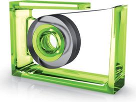 Lexon Lipnios juostos laikiklis Roll Air žalios spalvos