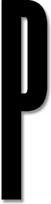 Design Letters Raidė Design Letters P akrilas juodos spalvos 8 cm