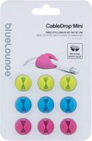 Bluelounge Laidų laikiklis Cable Drop Mini ryškiaspalviai 9 vnt.