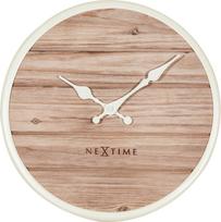 NeXtime Sieninis laikrodis Plank baltos spalvos 30 cm