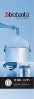 Brabantia Šiukšlių maišai Brabantia dydis H 60 l 10 vnt.