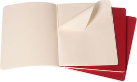 Moleskine Sąsiuviniai su linijomis Moleskine Cahier Journals raudonos spalvos XL 3 vnt.