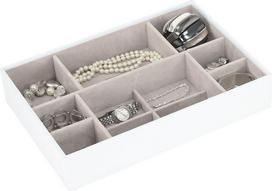 Stackers Papuošalų dėžutė Stackers 11 skyrių baltos ir smėlio spalvos supersize