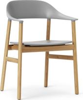 Normann Copenhagen Kėdė Herit šviesus ąžuolas su porankiais pilkos spalvos