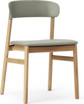 Normann Copenhagen Kėdė Herit šviesus ąžuolas odinė sėdimoji dalis žalios spalvos