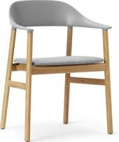 Normann Copenhagen Kėdė Herit minkšta sėdimoji dalis su porankiais pilkos spalvos