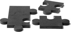 tre Padėkliukai karštiems indams Puzzle marmuriniai juodos spalvos 4 komp.