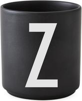 Design Letters Puodelis AJ raidė Z porcelianinis juodos spalvos