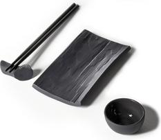 Ćmielów Design Studio Sushi rinkinys Natura antracito spalvos