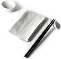 Ćmielów Design Studio Sushi rinkinys Natura baltos spalvos