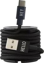 Design Letters Kabelis USB-C Design Letters juodos spalvos