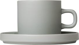 Blomus Puodelis Pilar su stovu mirage grey 200 ml 2 vnt.