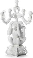Seletti Žvakidė Burlesque 3 Monkeys baltos spalvos didelio dydžio