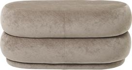 Ferm Living Pufas Oval Faded Velvet bežinės spalvos